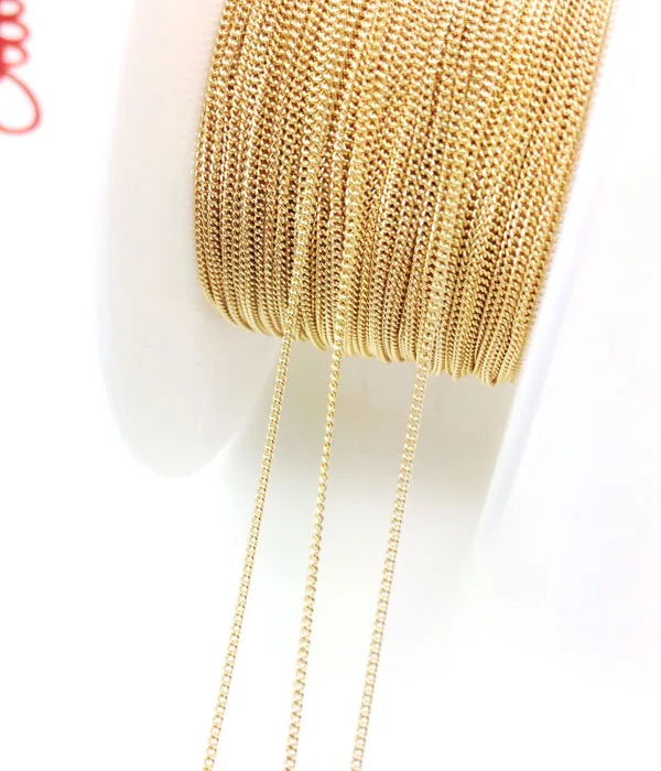 High Quality 14K Gold Filled DIY Jewelry Findings Side Chain Scissors Necklace Bracelet & Ear Line Accessories