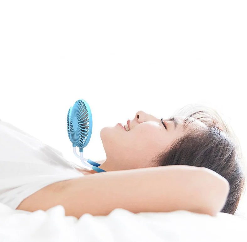 2020 Hands-free Mini Portable USB Rechargeable Outdoor Sports Lazy Hanging Neck Band Portable Fan - ANKUX.COM
