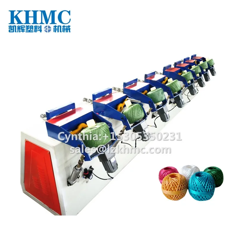 
cotton/sisal/jute/pp film/nylon/raffia twine ball making machine 4 spindles 