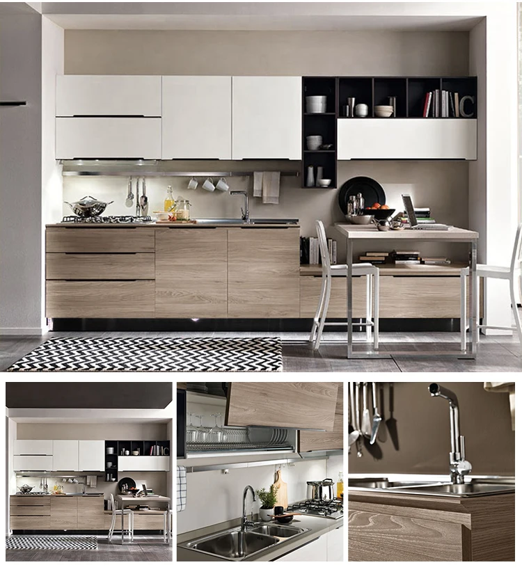 European style modern simple designs mdf melamine kitchen cabinet