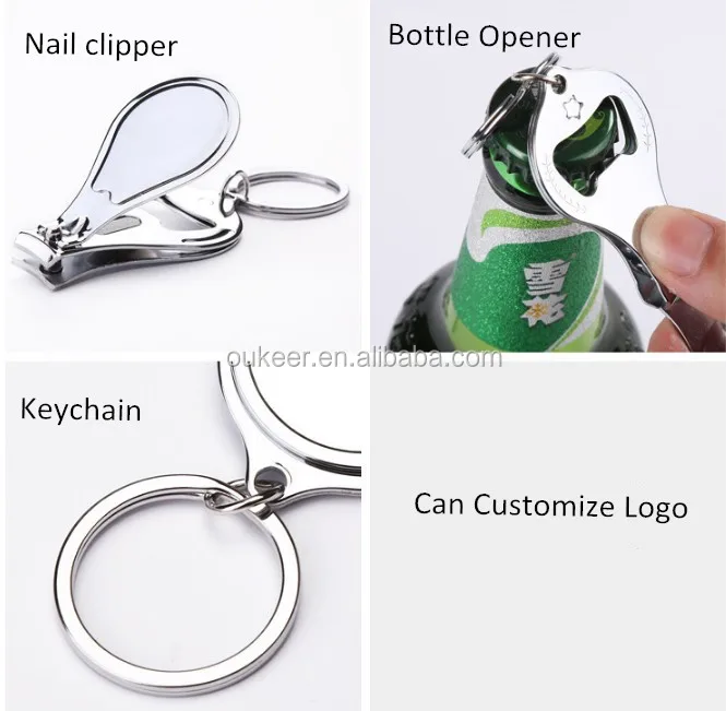 Personalized Promotional Gift Opener Bottle Opener Keychain With Nail