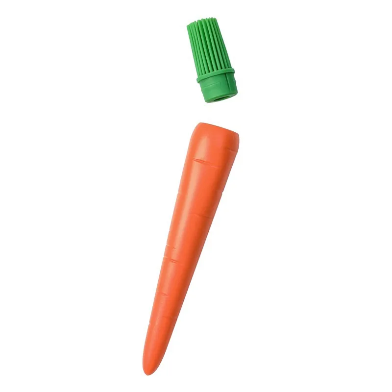 Eco-friendly Creative Carrot Shape Barbecur Oil Brush Kitchen Tools Cake Butter Cream Silicone Baking Brush