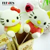 Hot sell handmade cat kitty shape marshmallow lollipops candy