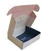 Custom printed corrugated mailer box with rip strip