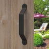 Black Comfortable Installation Galvanized Steel Sliding Barn Door Pull Handle