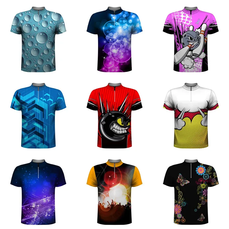cheap price custom made bowling polo shirts