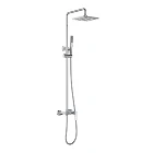 Badkamer luxe sus304 douche systeem vierkante regendouche met handdouche en bad uitloop