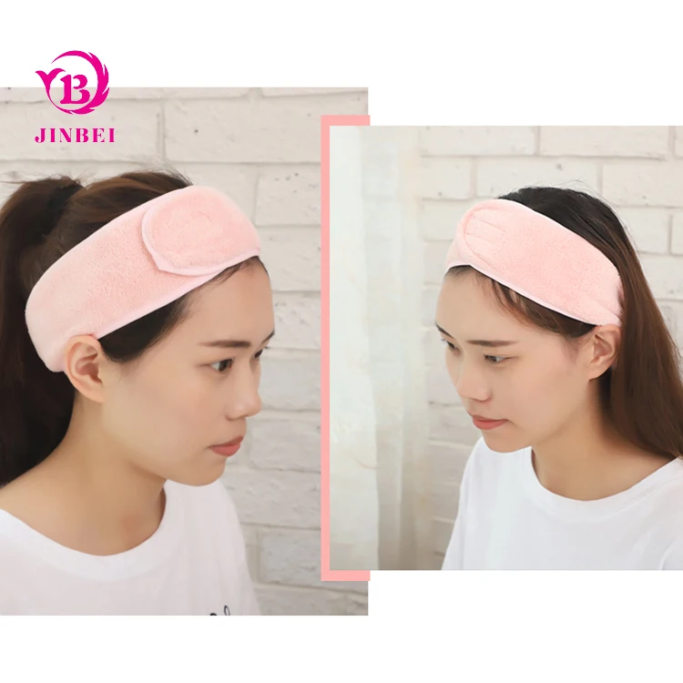 Custom Logo Spa Facial Headband Terry Cloth Spa Headband Stretch Towel