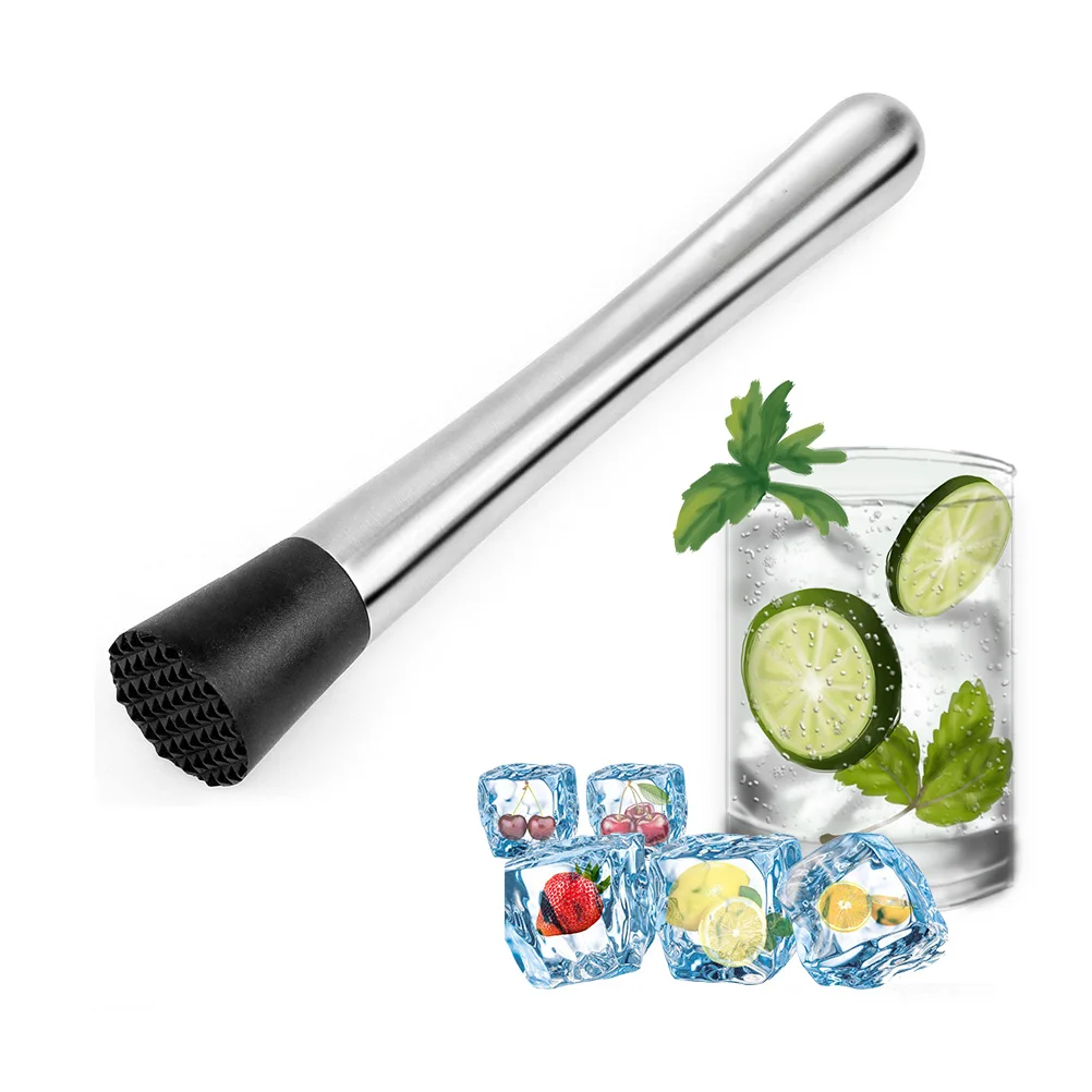 Home Bar Tool 304 Stainless Steel Muddler For Cocktails Mojitos And