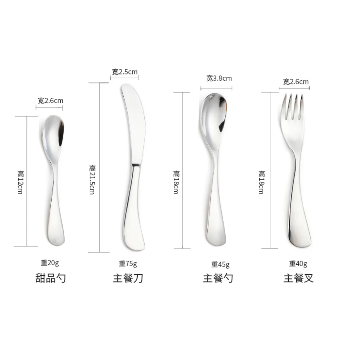 Infanoj neoksidebla ŝtala forko tranĉilo kulero deserto kulero arĝento kaj oraj tranĉaĵoj aro neoksidebla ŝtala ora tuko 9