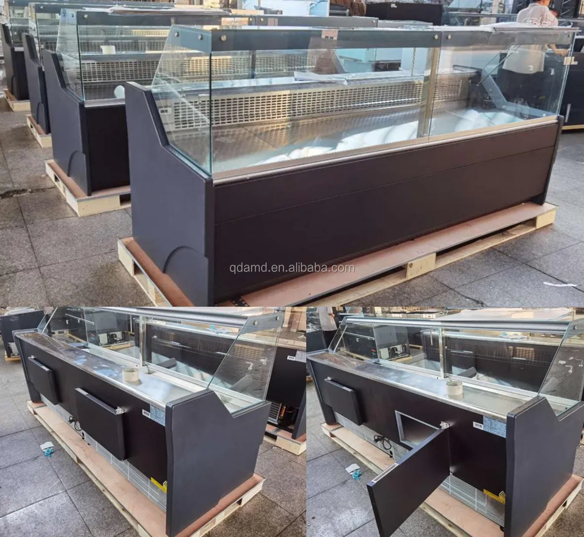 Butchery Market Fresh Commercial Meat Display Case Freezer