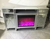 Fashionable hot sales silver mirrored unit sideboard with fireplace