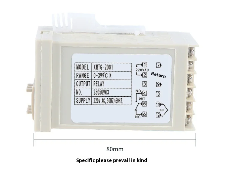 XRKC XMTG-2001 48*48*81mm Digital Temperature Controller Adjustable K/E-type 220V OEM/ODM ABS 0~400C 0.1C Resolution manufacture