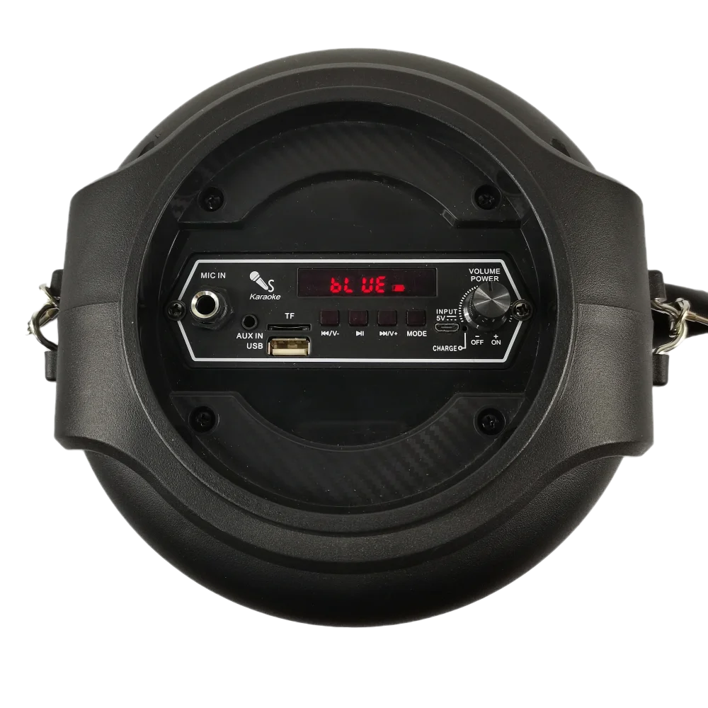 6.5 Inch Colorful Light Portable Speaker With Microphone Usb Tf Fm