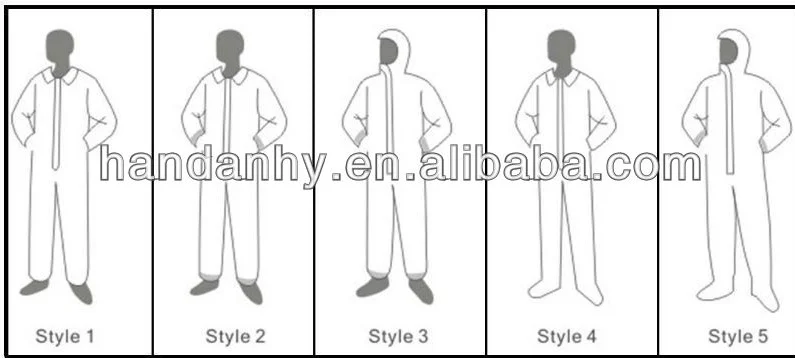 HY9766 SAFETY CE  Type5/6 SMS COVERALL