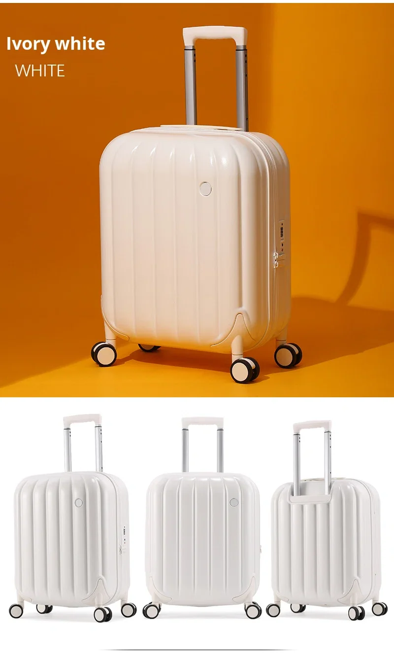 product 20 inch new pumpkin bubble box pc hard case childrens password lock universal spinner wheel travel trolley case waterproof-12