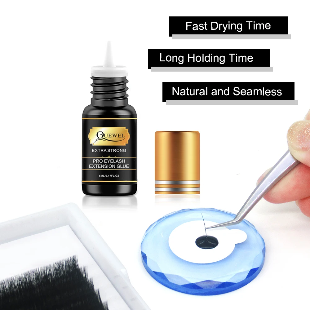 Quewel Brand Waterproof Extension Eyelash Glue,Custom Private Label