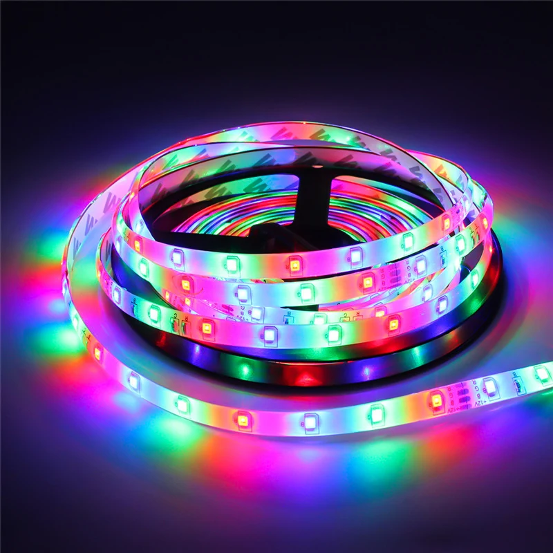 Supplier tira led rgb 5050 led strips 5 meter rgb 44 keys led strip light for decoration of building outlines