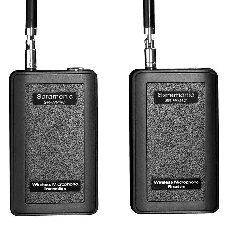 Saramonic WM4CB Professional Portable VHF Wireless Transmitter and Receiver Mic System for Using XLR Microphone with Canon Nikon Sony Panasonic DSLR Camera for News Gathering Reporting ENG Interview