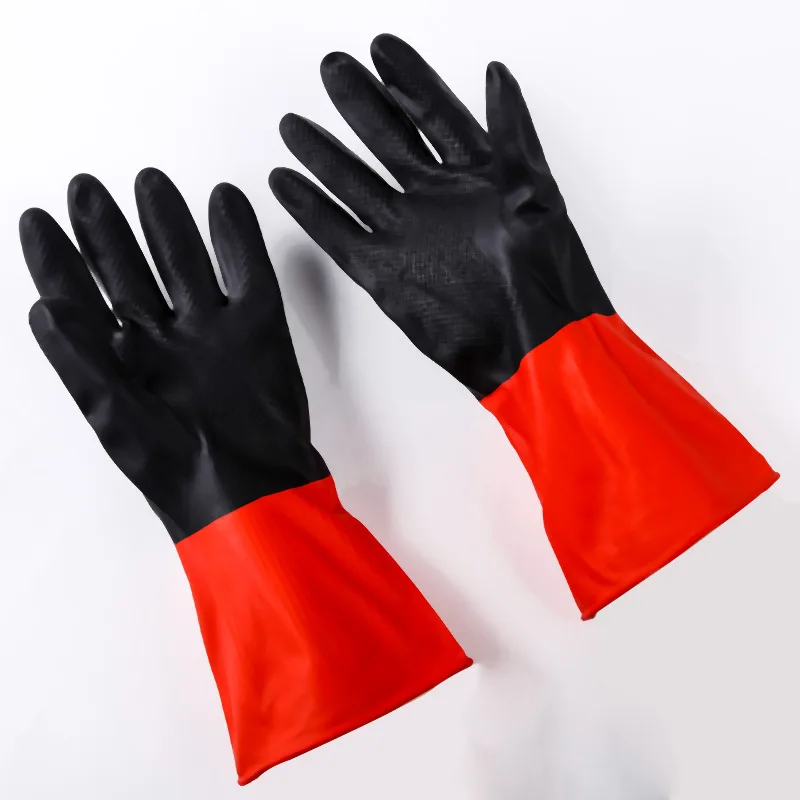 2 Color Latex Household Gloves Cleaning Glove Buy Long Latex Gloves