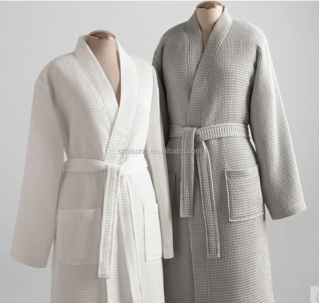 Factory Wholesale Hotel Waffle Bathrobe/ Oem Cheap Cotton Bathrobe