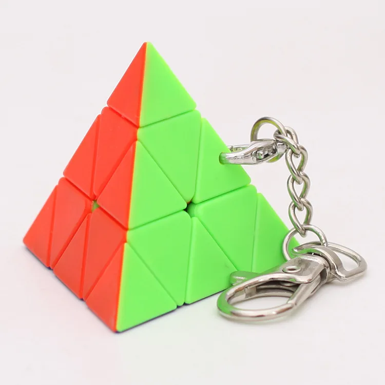 wholesale mini triangle keychain 3x3x3 magic puzzle 3 layer