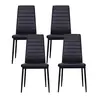Set of 4 Kitchen Dining Chairs, Assemble All 4 in 5 Minutes, Fabric Cushion Side Chairs with Sturdy Metal Legs for Home Kitchen