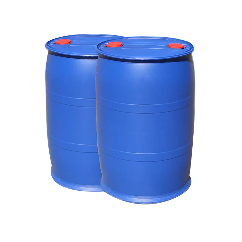 production 55 gallon open top plastic barrel drum with lid. drum cover and ...