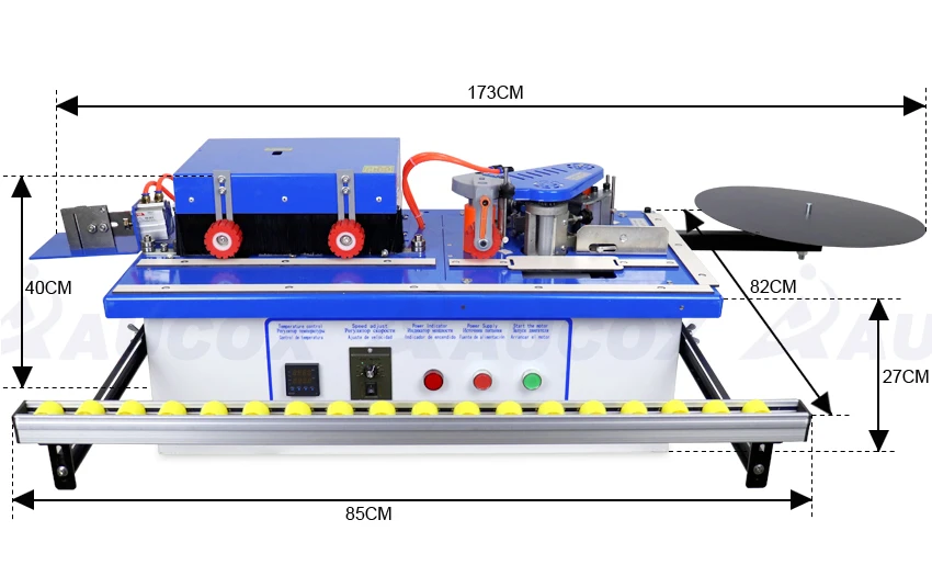 MY06B 46kg Manual Curve And Straight Edge Banding Machine With Trimming ...