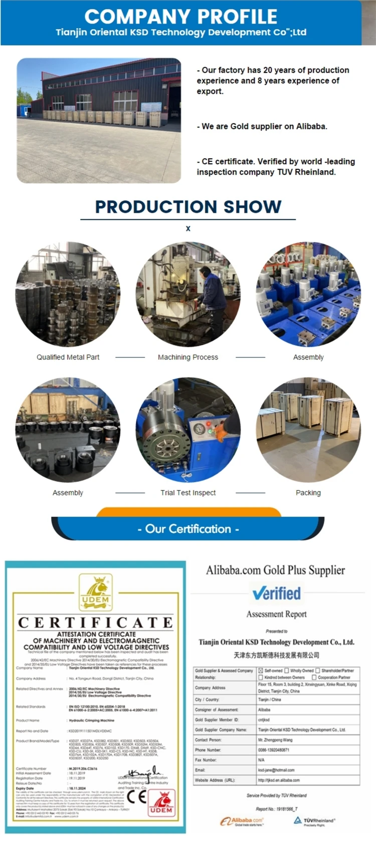 hydraulic hose crimping machine