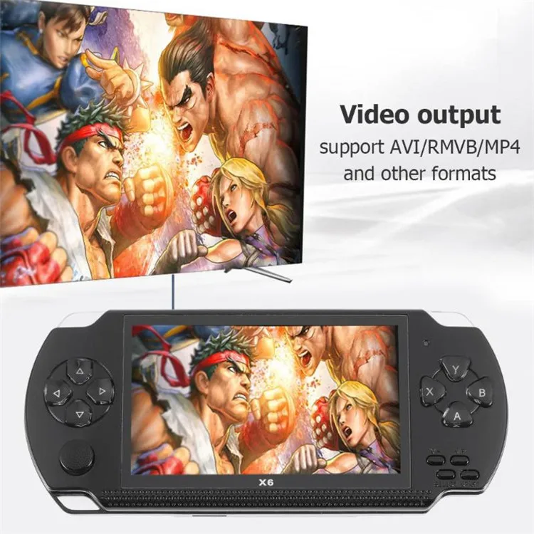 X6 4.3 inch Video Game Console Handheld 8G Memory Game Machine Game Player