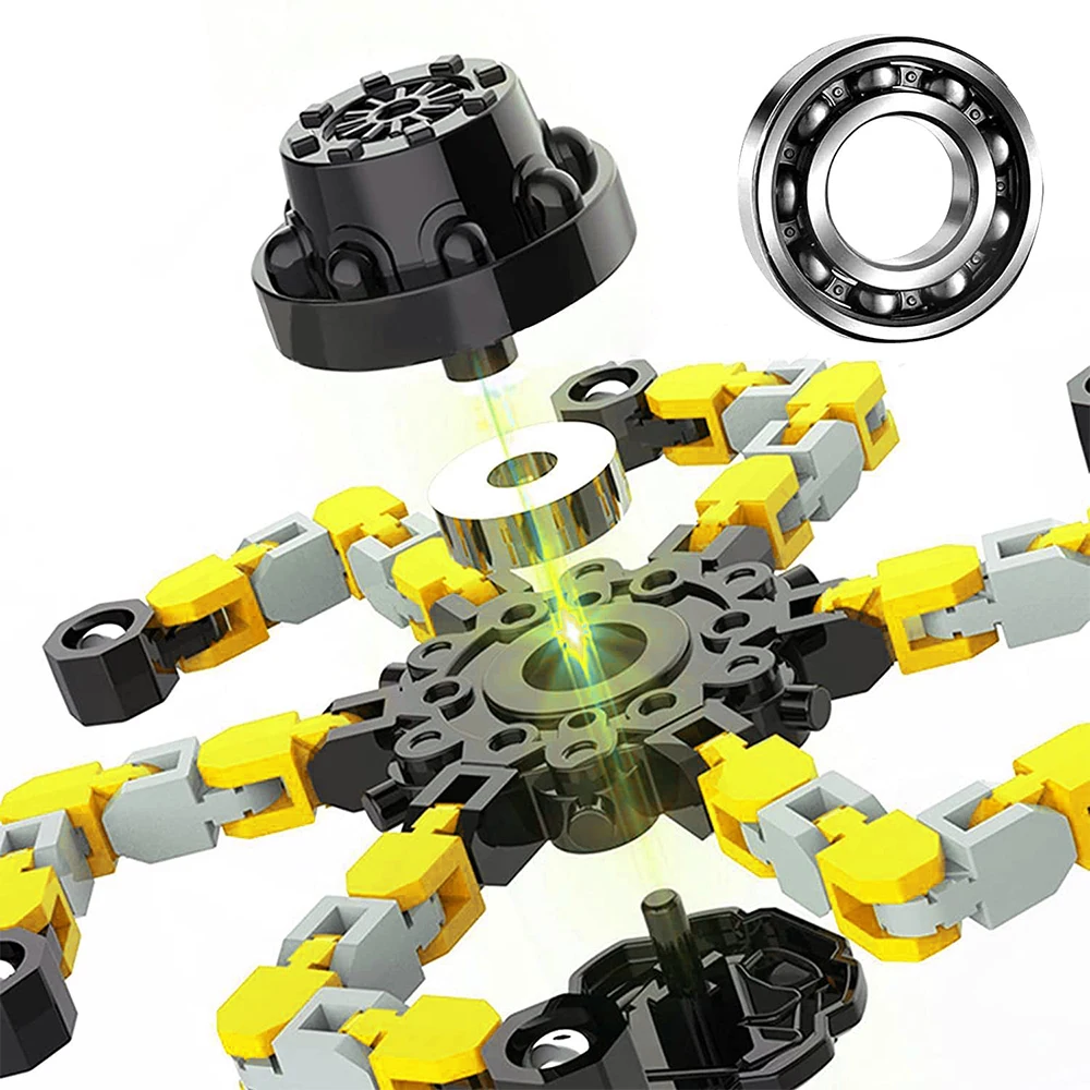 2022 New Fingertip Mechanical Transformable Fidget Spinners For Kids Toy Mechanical