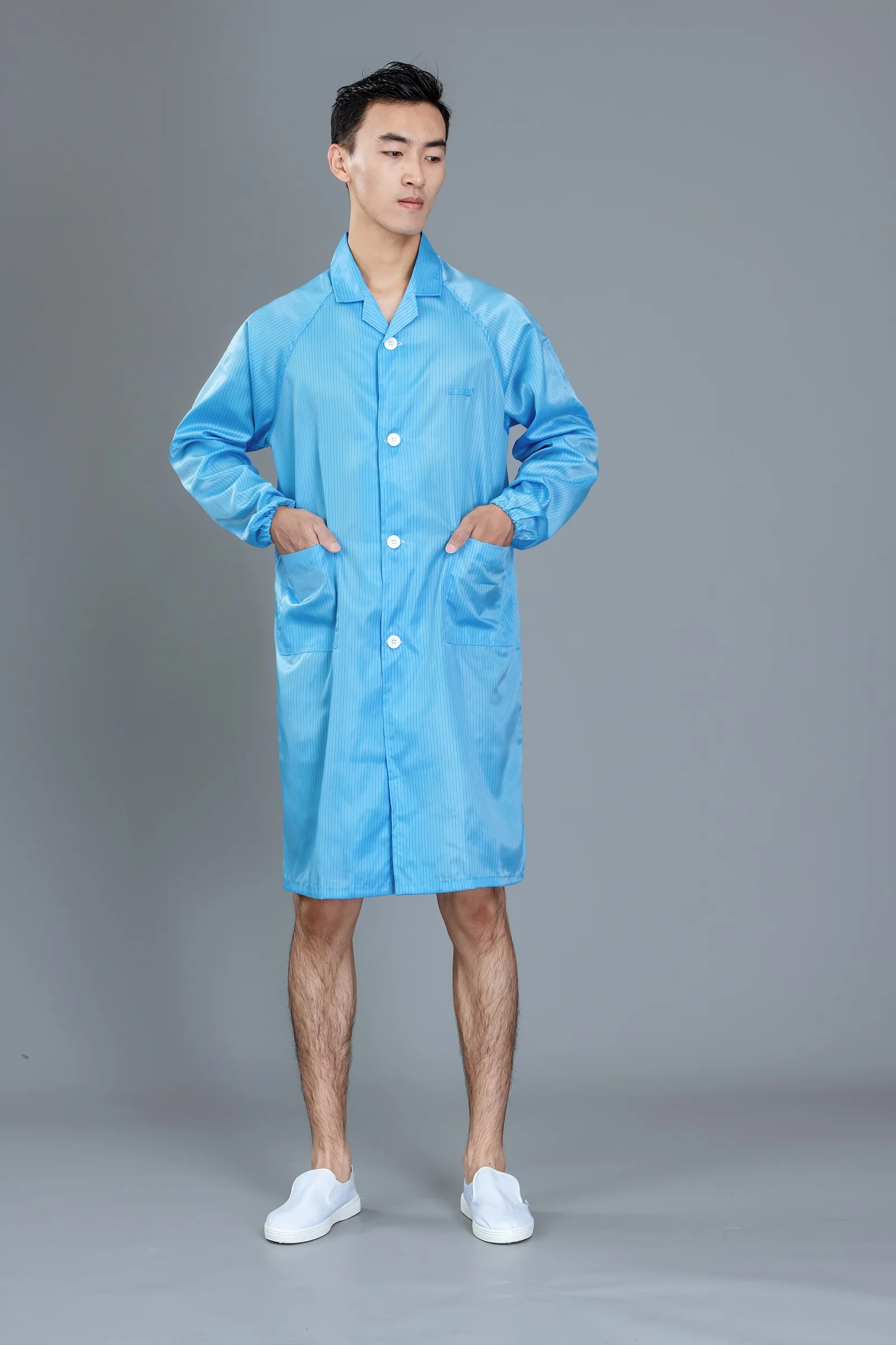 洁净室个人防护防静电esd罩衫