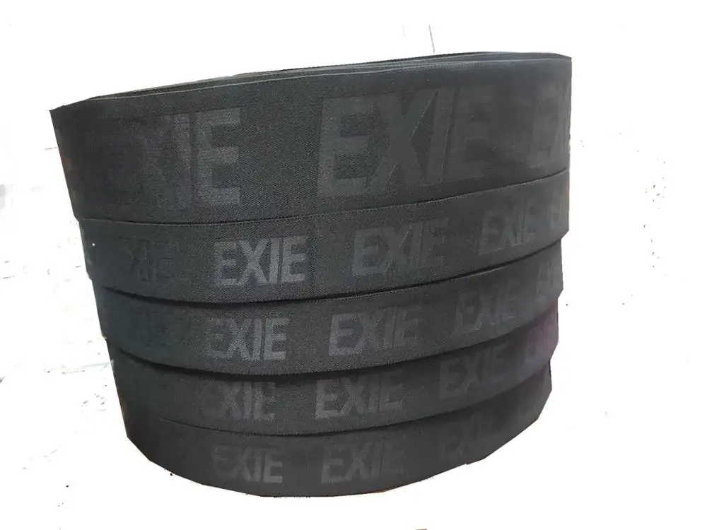 debossed silicone gripper elastic tape with embossed logo