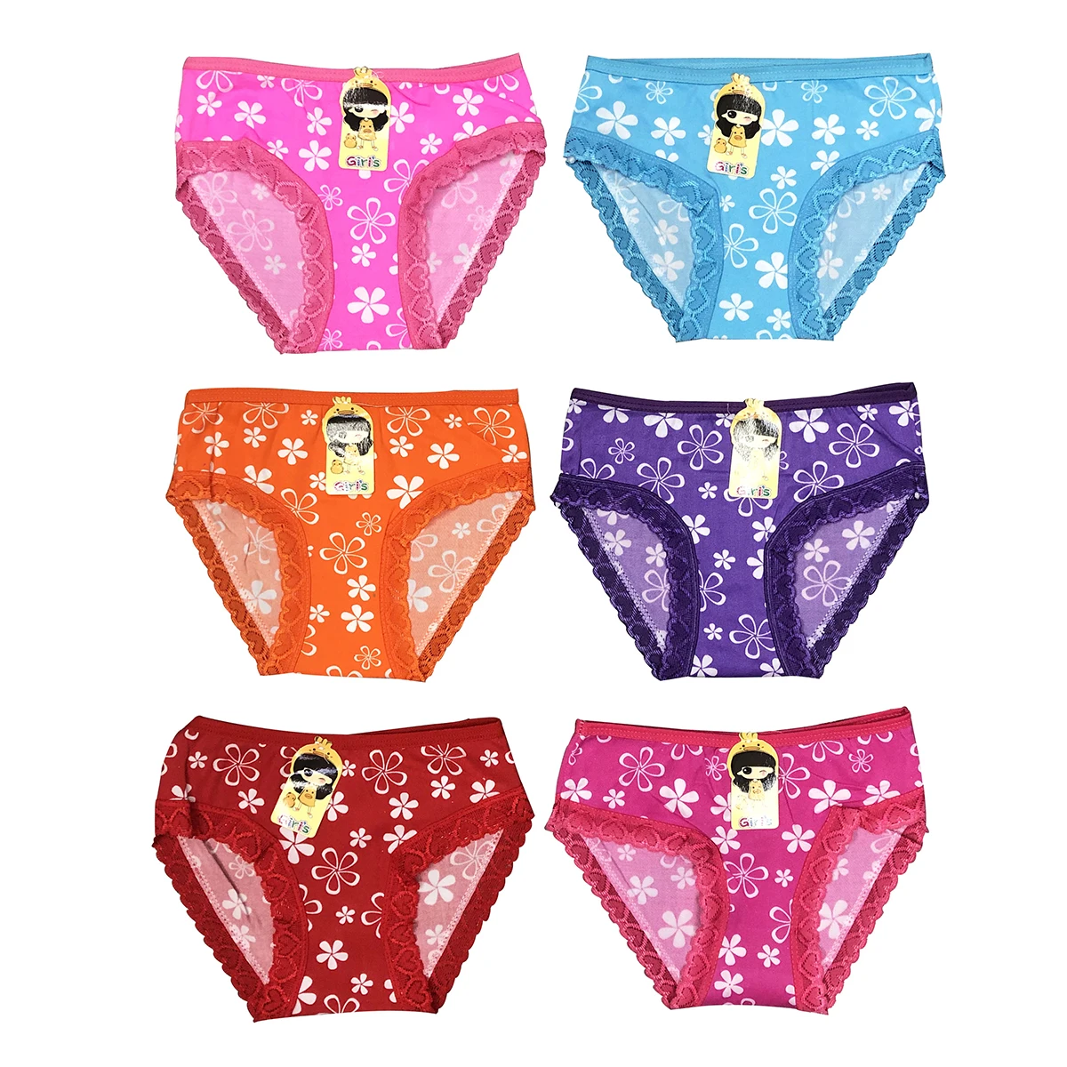 
Lace print girls panties underwear 