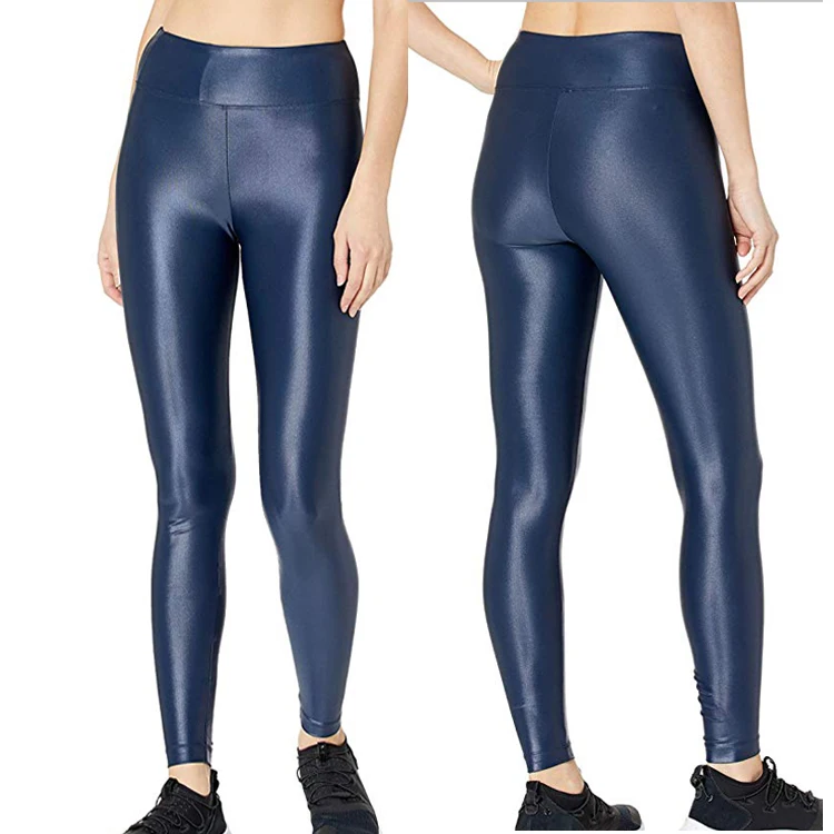 Shiny Black Spandex Leggings from Koral Activewear : r