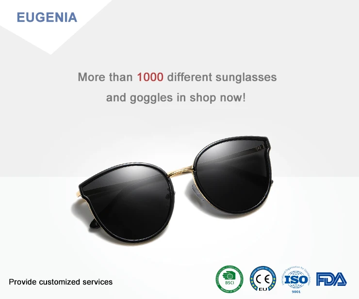 Eugenia free sample cat eye sunglasses for women from China for Travel-3