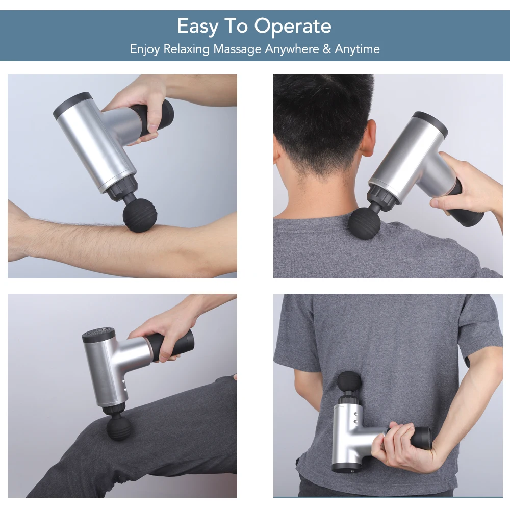 Dropshipping High Power Newest Cheap Mini handheld Booster Quiet Muscle Deep Relaxation Massage Percussion Gun