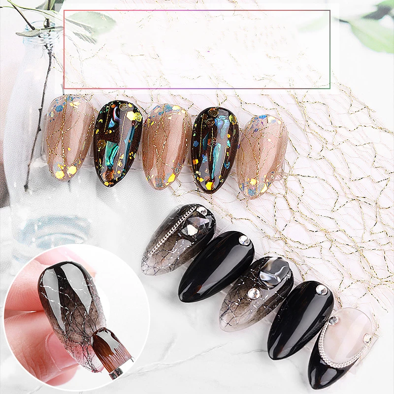 Newest 8 Design Mesh Nail Stickers - Buy Mesh Nail Stickers,Mesh Style ...