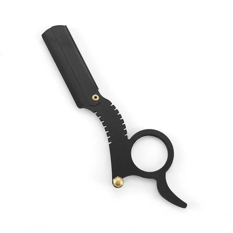 Mens Black Beard Grooming Kit With Hair Brush Metal Comb Haircut Razor