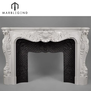 Interior Decoration China Factory Natural Stone White Marble Fireplace Mantel Surround Interior Decoration China Factory Natural Stone White Marble Fireplace Mantel Surround