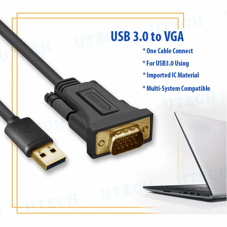 Cable Adaptador Usb 3,0 A Vga,Convertidor De Video De Pantalla Multi