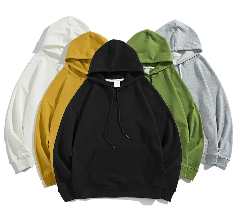 New Hip Hop Oversized Men Heavy Weight Hoodies With Fleece Warm Mens ...