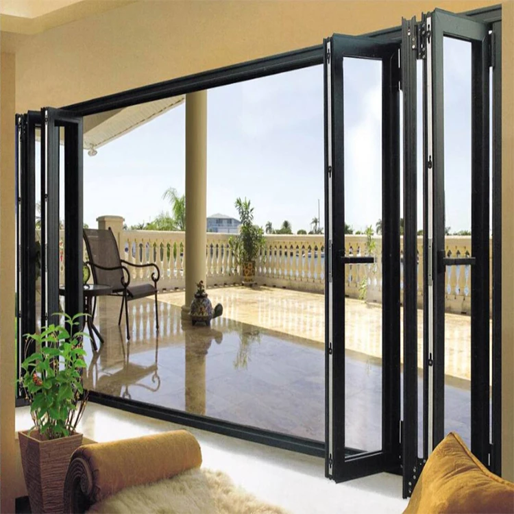 Factory Sale Various bifold patio doors aluminium bifold doors Aluminum Bi Fold mosquito screen doors with screens