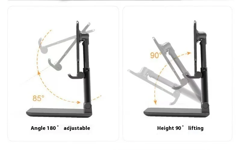 便携式防抱死制动系统可折叠手机支架通用平板电脑手机支架可扩展懒人桌面支架在线直播