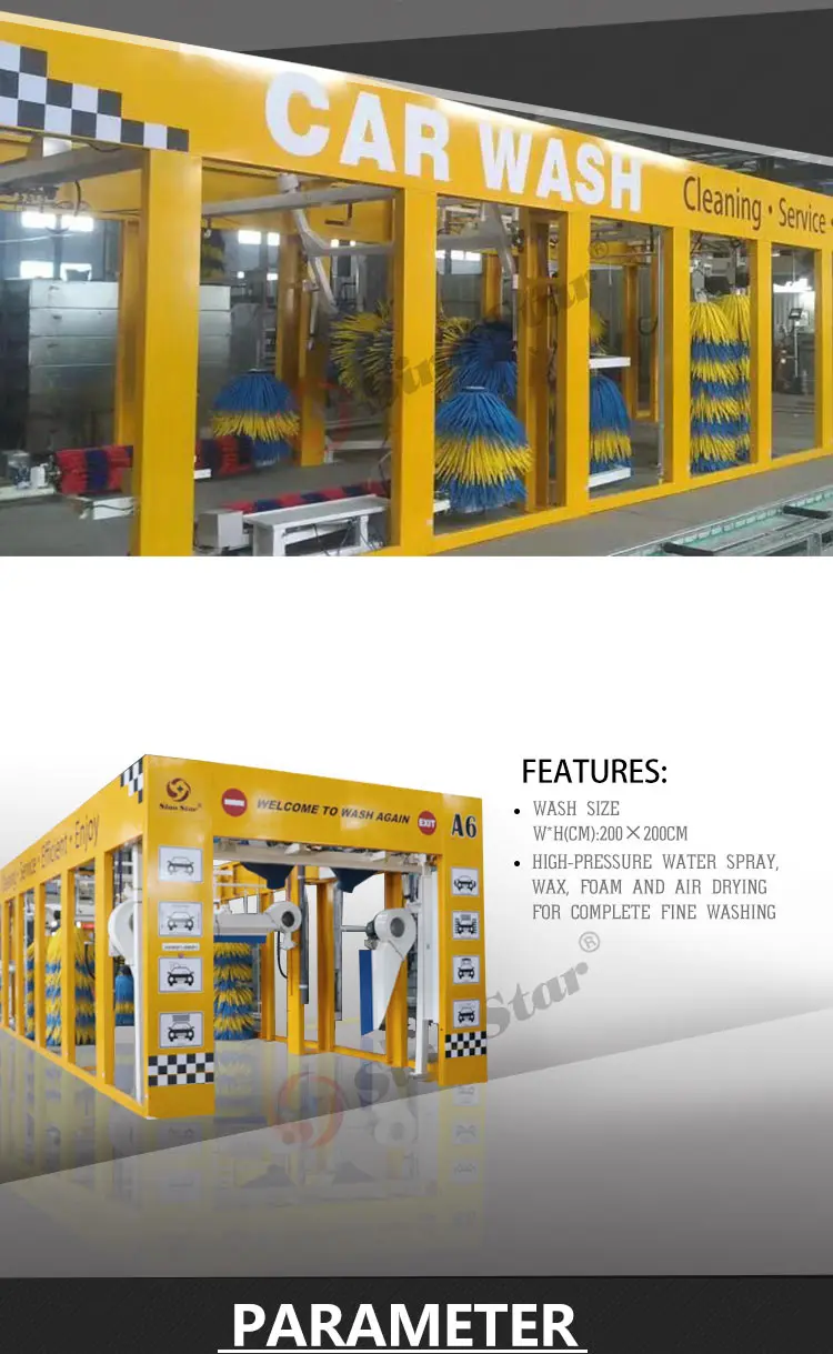 A6 Lower Price Product Tunnel Car Wash Machines Car Wash Station