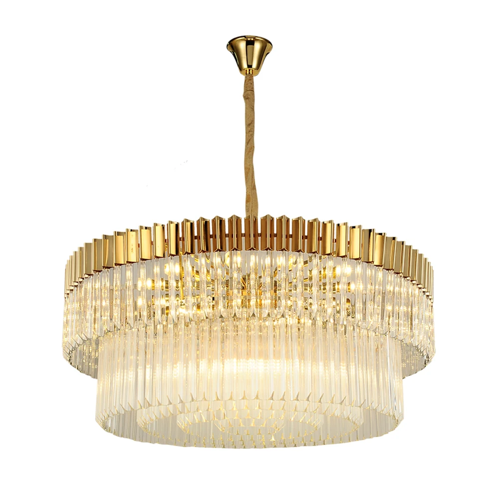 For high ceilings hotel contemporary gold pendant light chandelier luxury modern