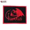 red merrow border flamman bat embroidered patches badges emblem heat press adhesive