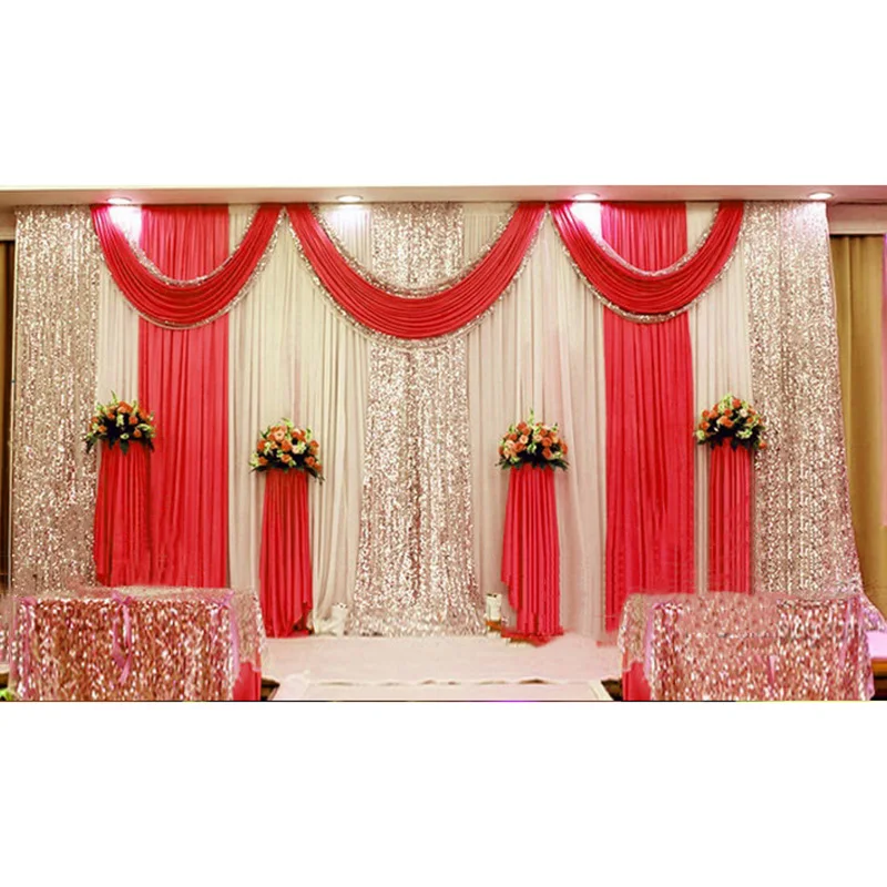 
wedding backdrop Party Stage Curtain for wedding party and other events 