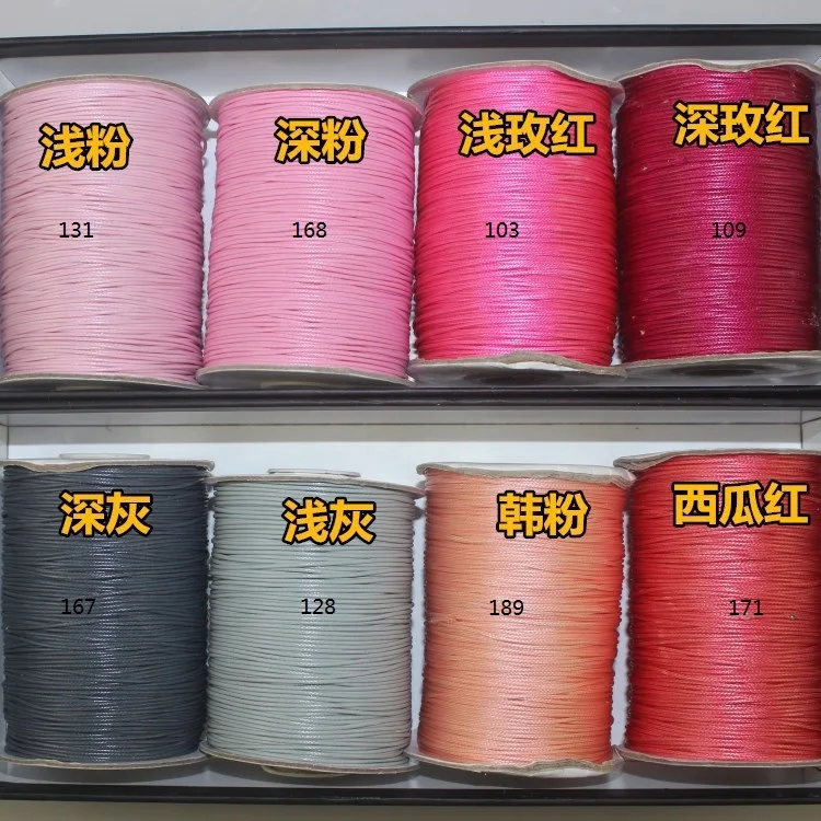 38 Colors Waxed Cotton String Beading Cord Rope 1.2mm 1.5mm For